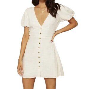 L Space Sabrina Off White Button Down Dress Size XS